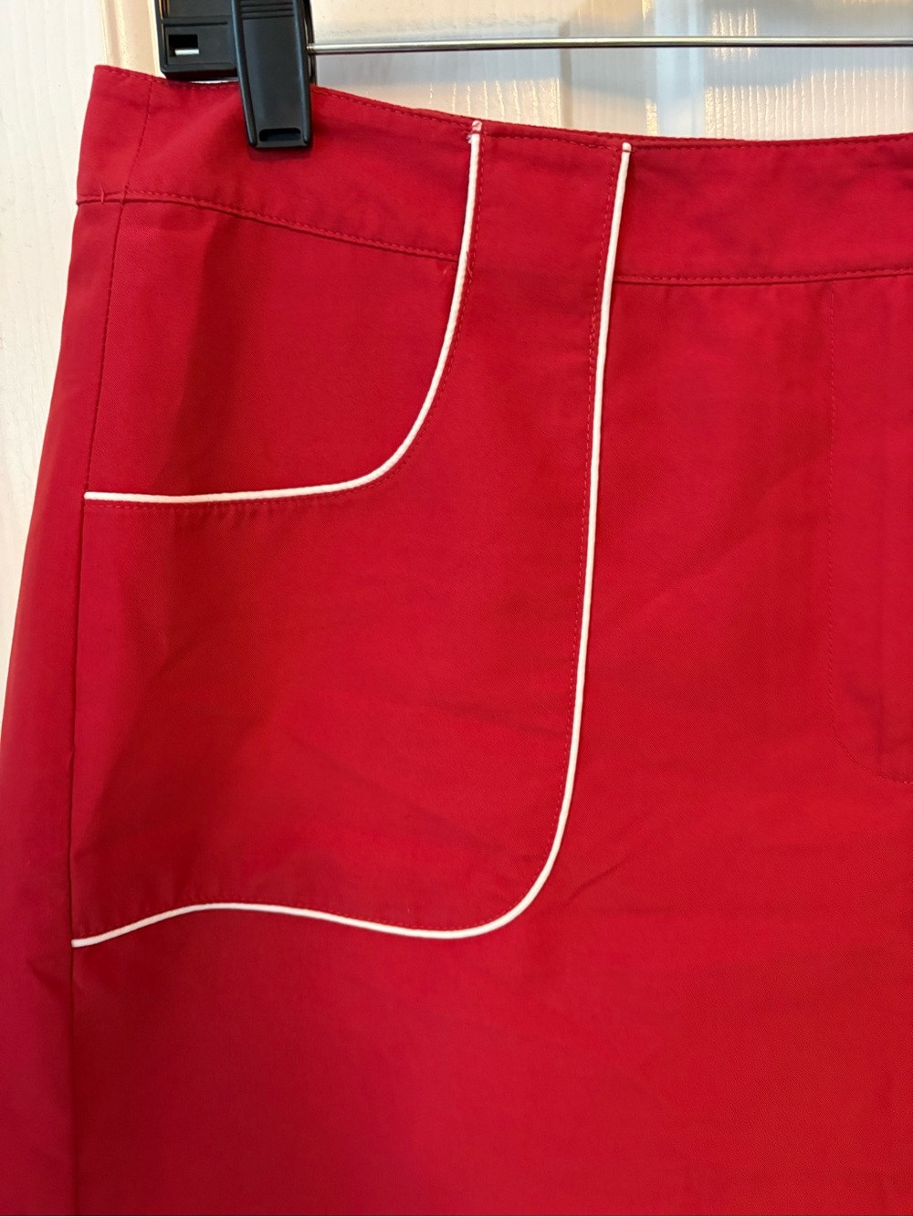 Izod Red Mini Skort with White Trim - Picture 2 of 5